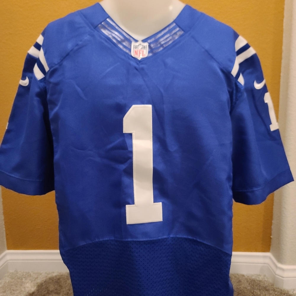 NFL Colts Pat McAfee Blue On-Field Jersey Size 48 Large